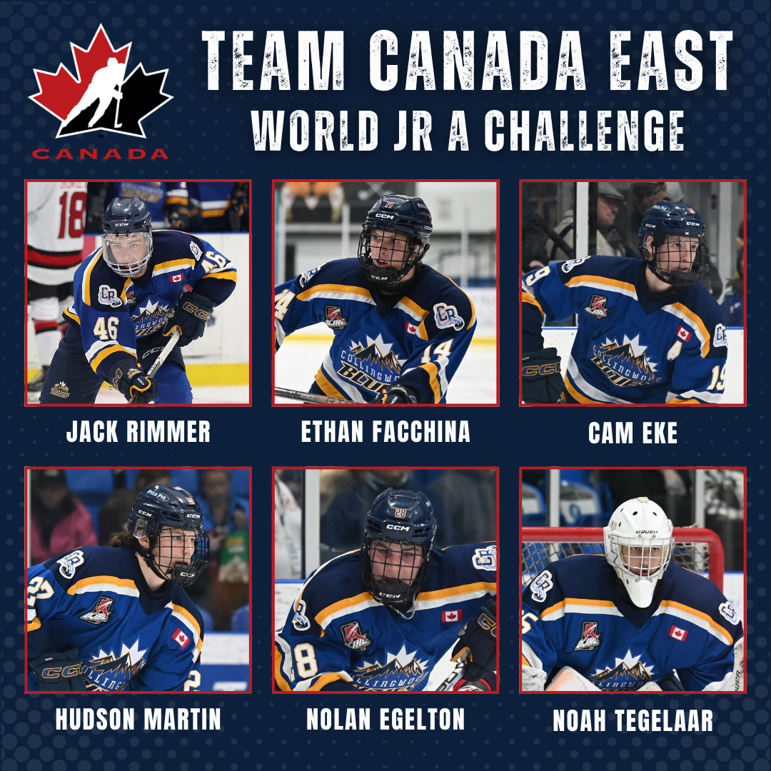 Six Collingwood Blues Players Join Team Canada East for World Junior A